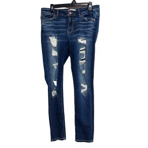 BKE Payton Women 29 Ankle Skinny Jeans Mid Rise Universal Fit Stretch Distressed